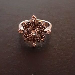 Silver cross ring